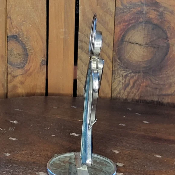 Blue and Silver Stained Glass Angel Figurine - Picture 6 of 10